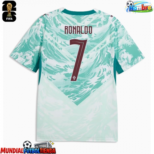 Camiseta Portugal Cristiano Ronaldo #7 Segunda Equipación Replica Mundial 2026 mangas cortas
